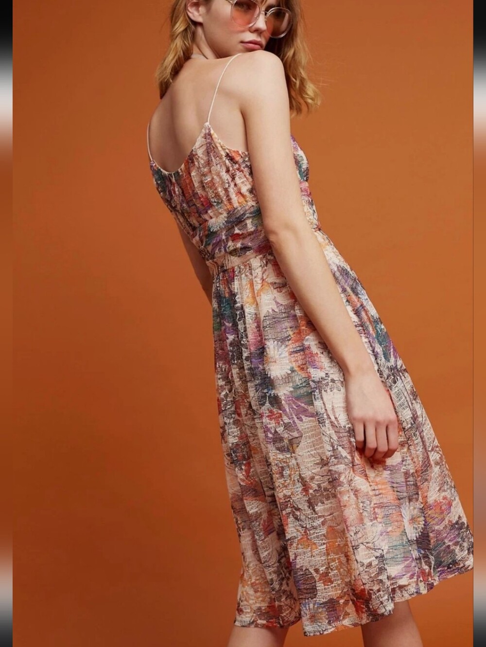 Anthropologie Floral Midi Dress - Picture 8 of 8